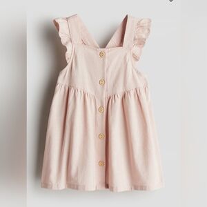 H&M Blush Pink Ruffle Strap Dress